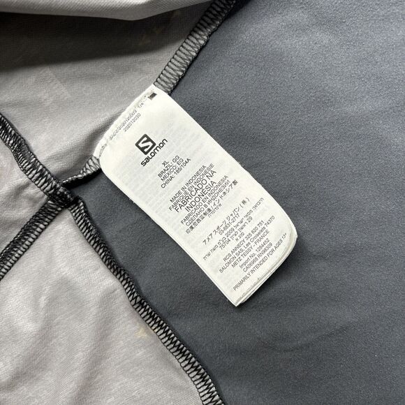 Salomon Light Shell Outdoor Vest Women's Size XL Black Script‎ Time To Lap Run - Picture 7 of 16